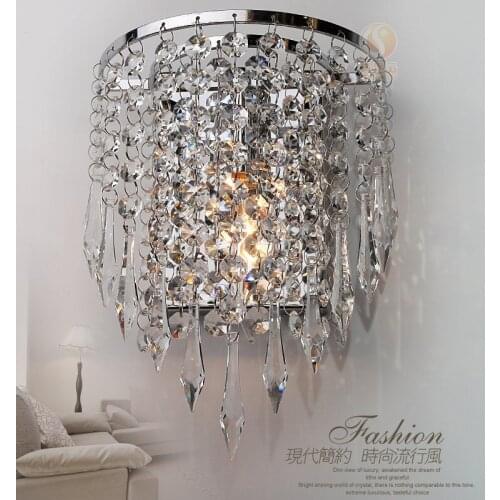 Modern Luxury K9 Crystal LED Wall Lights Lamp Aluminum Wall Mounted Sconces Home Bedside Hall Living Room Bedroom Decoration