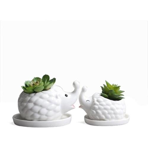Modern Simple Creative Ceramics Hedgehog Flower Pot Home Living Room Desktop Succulent Plant Container Balcony Bonsai Pot Decor