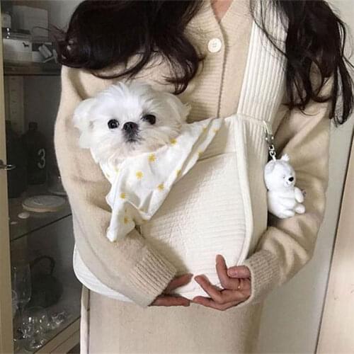 Dog Carrier Outdoor Travel Handbag Fashion Canvas Shoulder Bag Slings Pet Travel Tote Carrying Small Dog Cat Pug Pet Supplies