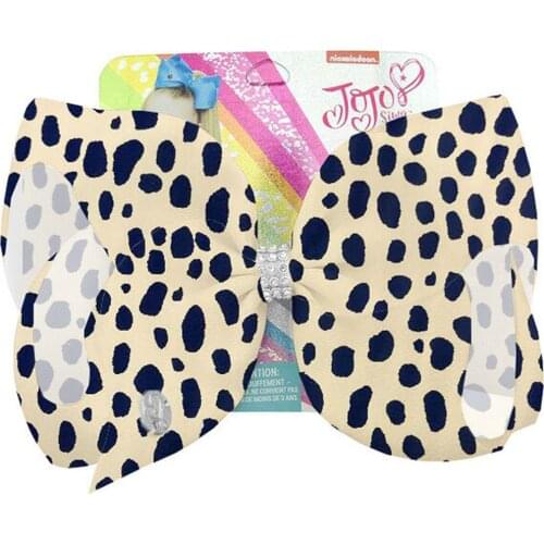 New Leopard BOWknot Hairpin 8inch large hair bow Hairclip Barrette For Girls Handmade Hair Accessories Custom12pcs