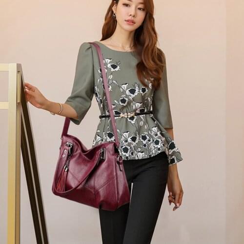 Vintage Luxury Designer Crossbody Handbag Female Large Capacity Messenger Bags For Women New Fashion Leather Shoulder Bag Women