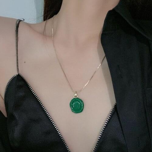 VSnow Vintage Irregular Circle Enamel Green White Color Dangle Earring for Women Harajuku Metallic Earring Jewelry Pendientes