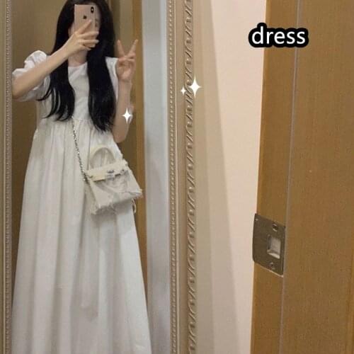 Skirt womens summer 2021 new large womens dress fat mm pure desire wind French retro first love show thin white dress
