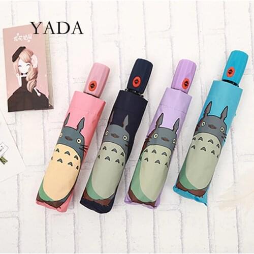 YADA INS 2020 New Luxury Cartoon Anime Cat Umbrella Folding Automatic Umbrellas For Women Child UV Lovely Rain Umbrella YD200167