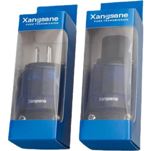 1 Set 15A Pure Copper Rhodium-plated US AC Audio Power Plug Connector 7mm-18mm