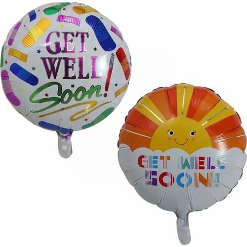 10pcs 18inch Round Foil Helium Balloons Birthday Party Get Will Soon I Am Sorry Aluminum Balloon Air Globos Kids Inflatable Toys