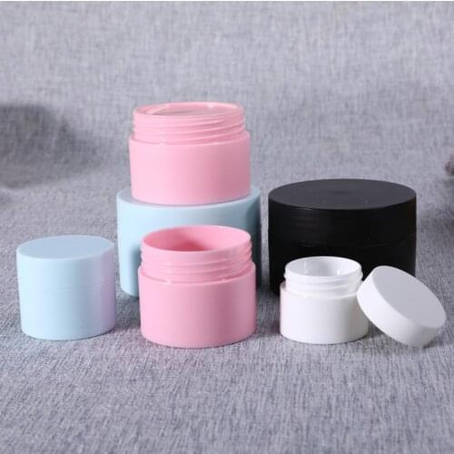 10Pcs Storage Refillable Bottles Jars Travel Face Cream Lotion Cosmetic Container Plastic Empty Makeup Jar Pot 15g