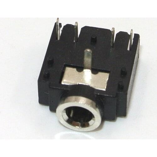 100pcs 3.5mm Copper Stereo Jack Socket Audio Connector PCB Mount