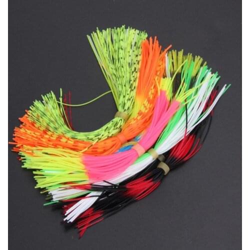12 Bundles 50 Strands Silicone Skirts PVC silicone thread squid lure artificial Jig Lures Squid Skirt Flake Lure Thread Z50