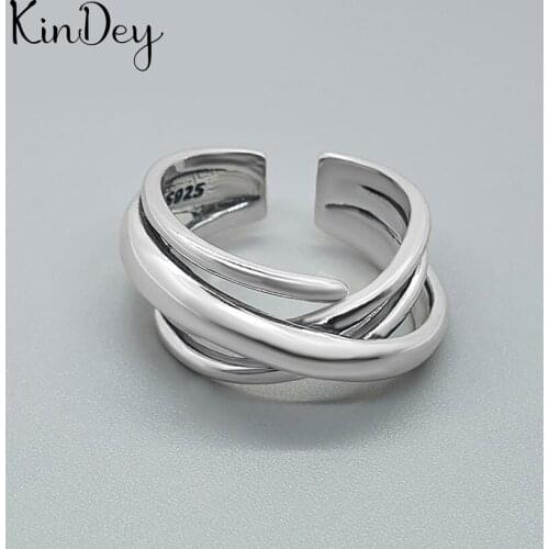 2021 New Charm Boho Chains Rings For Women Lover Wedding Bridal Valentines Gifts Men Open Retro Antique Rings