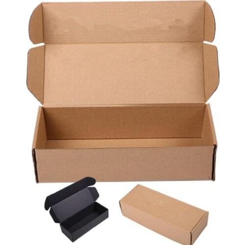 23x9x6cm/25x10x6cm/26x10x7cm Brown Corrugated Paper Box Aircraft Carton Gift Packing Box Sock Package Hard Gift Box 10pcs/lot