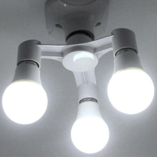 3 in 1/4 in 1/5 in 1 E27 to E27 Base Socket Splitter LED Light Lamp Bulb