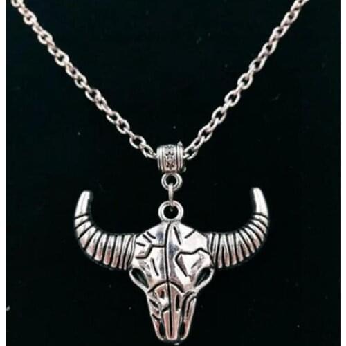 5Pcs/Lot Fashion Large Bull skull Charm Pendant Necklace Punk style Fashion Women Men Jewelry Holiday Gift