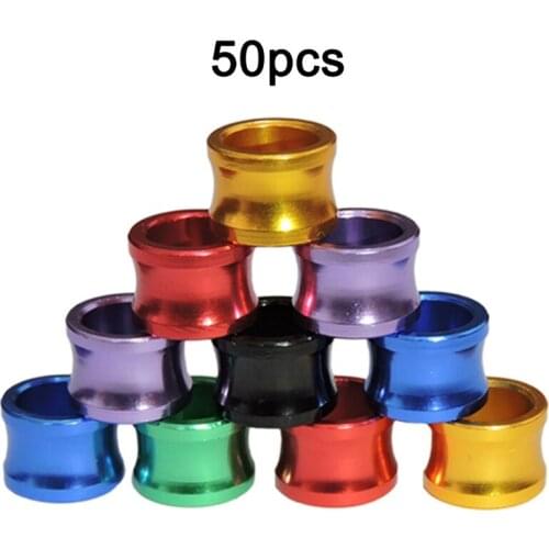 50 Pcs Color Mixing Pigeon Bands Bird Foot Ring Species Identify Training Rings Pet Label Sign for Chicks Small Poultry Pet 896B