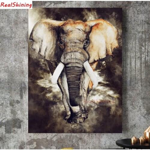 5D Diy Diamond Painting Cross Stitch full Square Diamond Embroidery Elephant picture for room Decor H1876