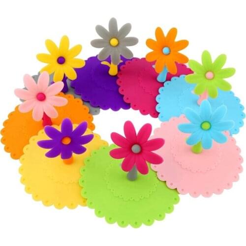 8 Pcs Silicon Cup Covers Anti-Dust Glass Covers for Drinks Coffee Tea Cup Lid Reusable Mug Covers Airtight Seal Lid Caps