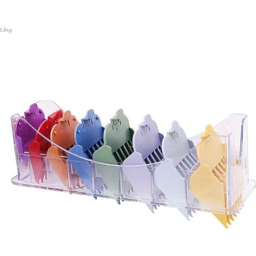 8P Universal Hair Clipper Limit Comb Guide Attachment Size Barber Replacement for Wahl with Clip 3171/500 1/8in to 1in Set