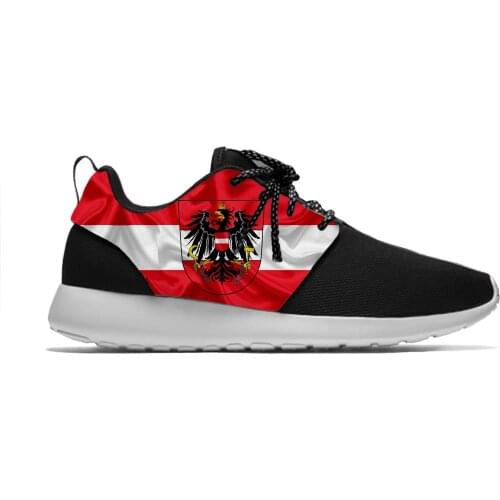 Austria Austrian Flag Republic Patriotic Fashion Sport Running Shoes Casual Breathable Lightweight 3D Print Men Women Sneakers