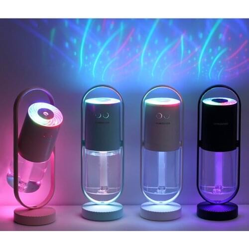 Magic Shadow Humidifier Wireless 360 Rotating Water Atomization USB Charging Projection Lamp Mini Portable Face Steamer Beauty