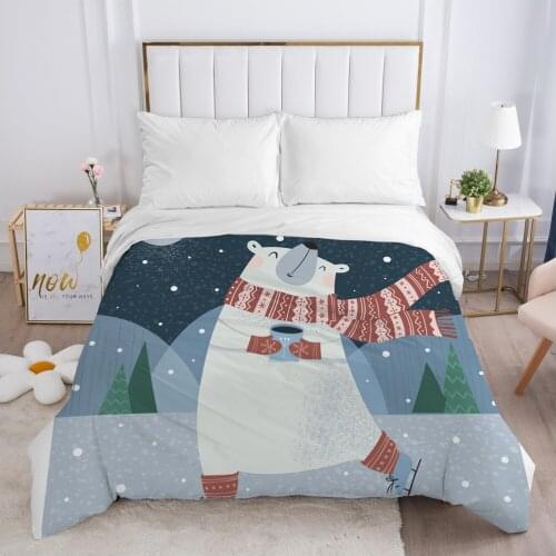 Cartoon Christmas Childrens Duvet cover Quilt/Blanket/Comfortable Case Bedding for kids baby girls Single for Home bear