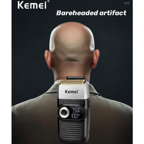 Kemei km-2026 electric shaver reciprocating USB charging sideburns oil head electric push shear gradual hairdressing salon white