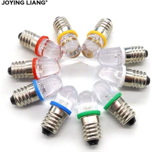 JOYING LIANG T10 LED Light Beads 3V 3.8V 4.5V 6.3V 8V Match with E10 Screw Bulb LED Lamp Small Electric Bead Bulb 10pcs/lot