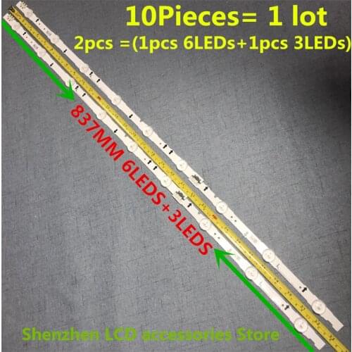 50Pieces/lot LED Backlight Strip For Samsung 40" TV D4GE-400DCA-R1 D4GE-400DCB-R1 BN96-30417A 100%NEW
