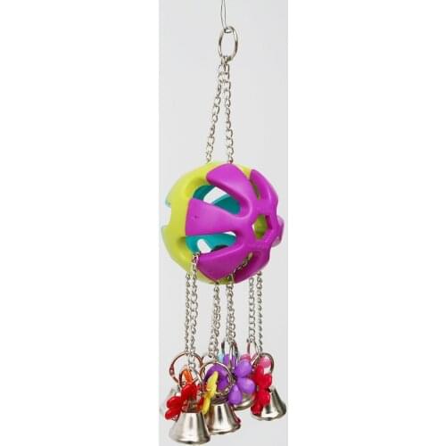 LHXMAS Small and Medium Parrot Supplies Acrylic Nibbling Toy Bird Cage Stand Stand bar Accessories Bell Ball