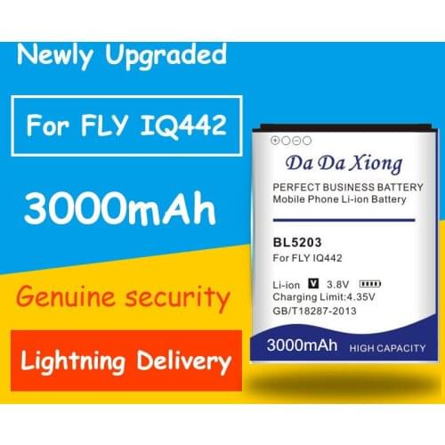 Large Capacity 3000mAh BL-2503 BL5203 Li-ion Phone Battery for Fly IQ442 Quad Miracle 2 Battery