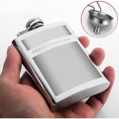 304 Stainless Steel 4oz Mini Hip Flask Outdoor Portable with Men and Women Gifts