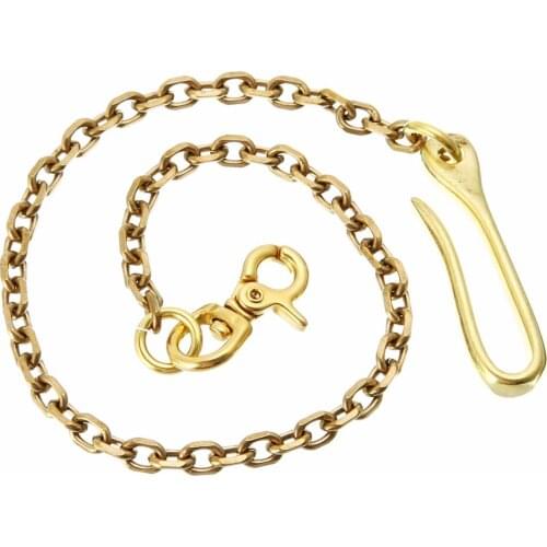 Fashion wallet key ring chain Solid Brass Trouser Jean Chain 18 inch Long for truckers and bikers Keeping Decor
