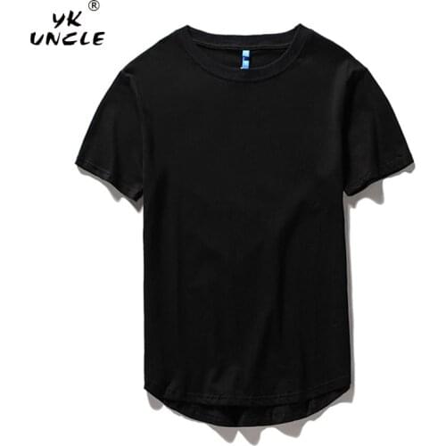 YK UNCLE 2021 Brand New Mens T Shirt Round Neck Solid T-shirt for Male O-neck Medium and Long Section Tops Tshirt 10 Colors