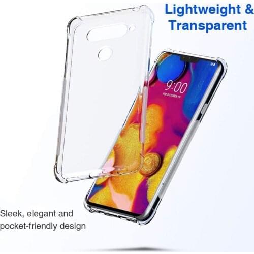 Soft Silicone Clear AirbagThicken Case For LG K11 K12 Plus G8 V50 G8S G8X V50S ThinQ K40 K50 Q60 Stylo 5 W10 W30 Shockproof Case