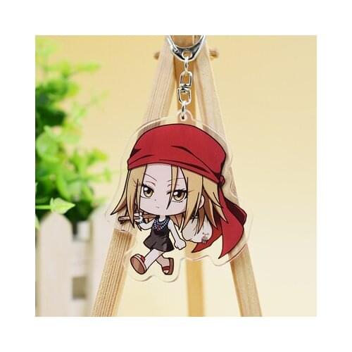 NEW Anime Shaman King YOU ASAKURA Tao Ren Kyoyama Anna Acrylic Cosplay Xmas Gift Keychain Bag Pendant Cute Keyring Cartoon Toy