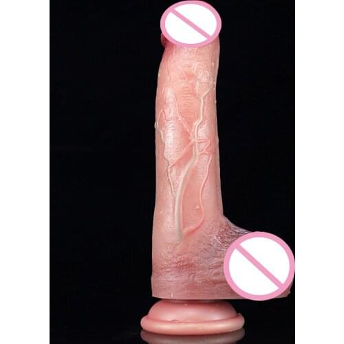 Huge Soft Silicone Dildo Realistic Penis Sexy Vagina G-spot Stimulator Powerful Big Dick on Suction Cup Sex Toys for Woman Anal