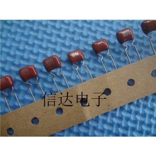 Original new 100% audio film capacitor 2200pf 100V 0.0022uF 100V 222/100v p=5mm (Inductor)