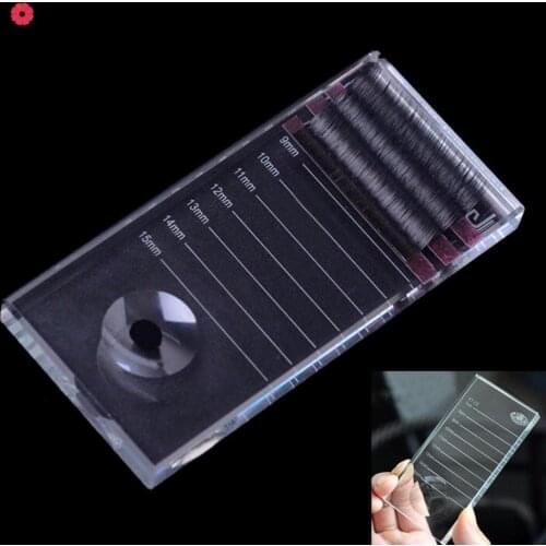 Length Eyelash Planting Clear Crystal Glue Cushion Glass Holder Eye Lash Differentiator Stand Pad NEW