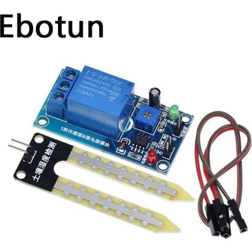 DC 12V Soil Moisture Sensor Relay Control Module Automatic Watering Detect Corrosion Resistance Probe Sensor for arduino