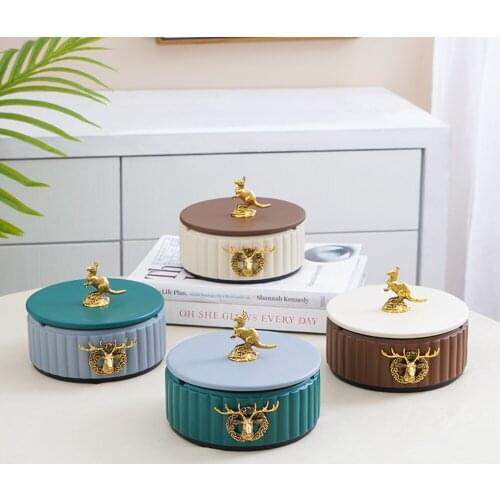 Retro European Art Kangaroo Luxury Home Desktop Decoration Creative Office With Cover For Ashtray