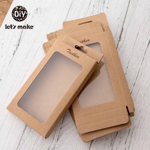 Lets Make 20pcs Baby Gift/Merchandise/Packing Box Kraft Paper Wedding Wrapping Jewelry Supply Nursuing Accessories Baby Teether