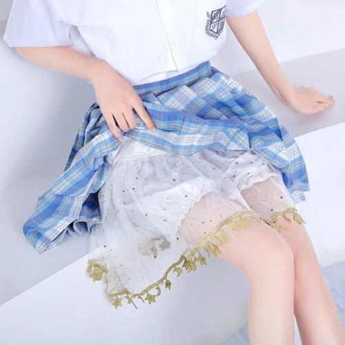 New Jk Safety Pants for Uniform JK Lace Skirt Bottom Shorts Cute Pumpkin Pants Bloomers Anti-light Star Gauze Lolita Shorts