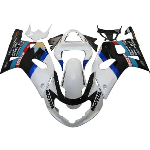 Brand new fairing kit for SUZUKI GSXR 600 750 2001 2002 2003, White Black Blue Fairings GSXR600 GSXR750 01 02 03 PL114