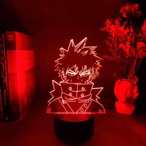 3d Led Night Light Anime My Hero Academia for Bedroom Decor Birthday Gift Manga Gadget Boku no Hero Academia Katsuki Bakugo