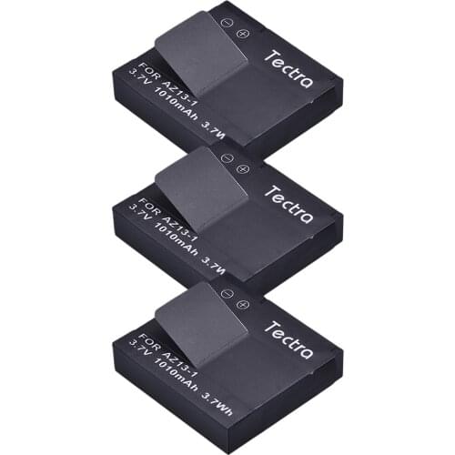 Tectra High Quality 3PCS 1010mAh AZ13-1 AZ13 Replacement Battery Batteria for Xiaomi Yi XiaoYi Xiaomi yi Action Camera Battery