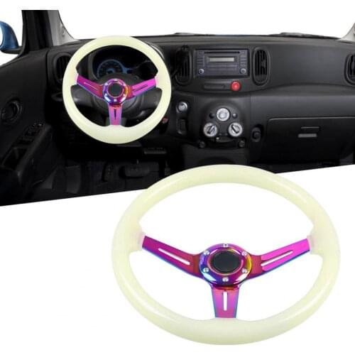 14-inch 350MM Universal Luminous Auto Drifting Car Racing Steering Wheel Deep Corn Drifting Sport Steering Wheel for Racing Car