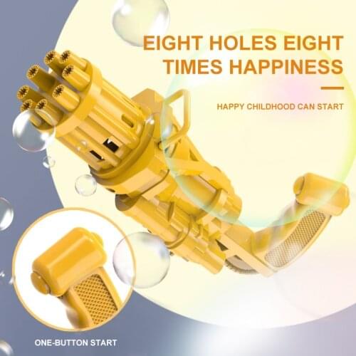 Magic Water Bubble Gatling Bubble Gun Summer Soap Water Machine Kids Toys Gun Black Gold Pink Automatic Bubble Blower Maker