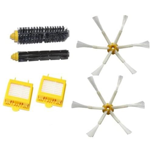 High Quality Bristle & Flexible Beater Brush & 2 Hepa Filter & 2 Side Brush kit for iRobot Roomba 700 Series 770 780 790