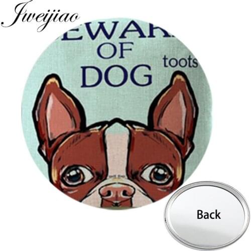 Youhaken PET Pug CHIHUAHUA DOG One Side Flat Mini Pocket Mirror Compact Portable Makeup Vanity Hand Travel Purse Mirror