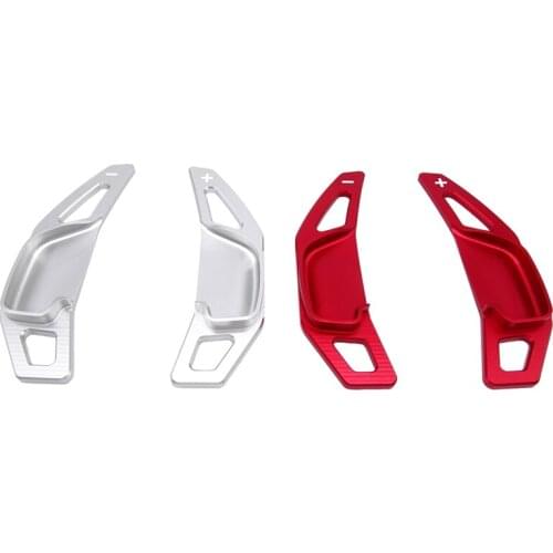 1 Pair Red/Silver Car Steering Wheel Shift Paddle Fit For Toyota Corolla Camry RAV4 Reiz 2010-18 Aluminum Gear Shift Accessories