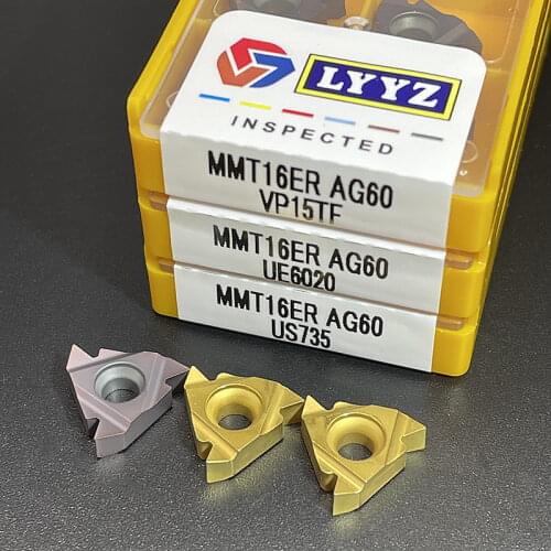 10PCS MMT16ER AG60 VP15TF/US735/ MMT16IR AG60-S VP15TF/US735 New Carbide Inserts Thread Turning too